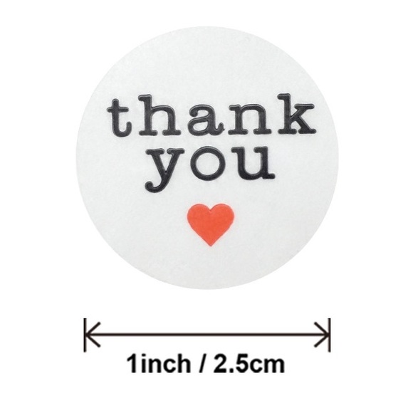 Transparent 500 Thank You Stickers - Picture 2 of 4